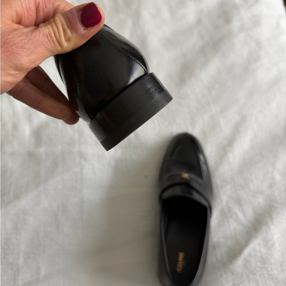 CELINE MALAQUAIS TRIOMPHE LOAFER IN POLISHED BULLSKIN black size 37 next to new - Picture 3 of 7